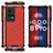 Coque Rebord Contour Silicone et Vitre Transparente Housse Etui 360 Degres M03 pour Vivo iQOO 8 Pro 5G Rouge