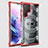 Coque Rebord Contour Silicone et Vitre Transparente Housse Etui 360 Degres M05 pour Samsung Galaxy S21 Ultra 5G Rouge