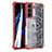 Coque Rebord Contour Silicone et Vitre Transparente Housse Etui 360 Degres M06 pour Samsung Galaxy S21 FE 5G Rouge