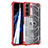 Coque Rebord Contour Silicone et Vitre Transparente Housse Etui 360 Degres M06 pour Samsung Galaxy S22 5G Rouge