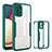 Coque Rebord Contour Silicone et Vitre Transparente Housse Etui 360 Degres MJ1 pour Samsung Galaxy A03s Vert