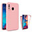 Coque Rebord Contour Silicone et Vitre Transparente Housse Etui 360 Degres MJ1 pour Samsung Galaxy A30 Or Rose