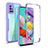 Coque Rebord Contour Silicone et Vitre Transparente Housse Etui 360 Degres MJ1 pour Samsung Galaxy A51 4G Violet