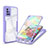 Coque Rebord Contour Silicone et Vitre Transparente Housse Etui 360 Degres MJ1 pour Samsung Galaxy A71 4G A715 Violet