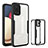 Coque Rebord Contour Silicone et Vitre Transparente Housse Etui 360 Degres MJ1 pour Samsung Galaxy F02S SM-E025F Noir