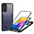 Coque Rebord Contour Silicone et Vitre Transparente Housse Etui 360 Degres MJ1 pour Samsung Galaxy M52 5G Noir