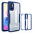 Coque Rebord Contour Silicone et Vitre Transparente Housse Etui 360 Degres MJ1 pour Xiaomi POCO M3 Pro 5G Bleu