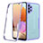 Coque Rebord Contour Silicone et Vitre Transparente Housse Etui 360 Degres MJ2 pour Samsung Galaxy A32 5G Violet