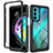 Coque Rebord Contour Silicone et Vitre Transparente Housse Etui 360 Degres pour Motorola Moto Edge 20 5G Noir