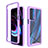 Coque Rebord Contour Silicone et Vitre Transparente Housse Etui 360 Degres pour Motorola Moto Edge (2021) 5G Violet