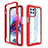 Coque Rebord Contour Silicone et Vitre Transparente Housse Etui 360 Degres pour Motorola Moto Edge S 5G Rouge