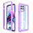 Coque Rebord Contour Silicone et Vitre Transparente Housse Etui 360 Degres pour Motorola Moto Edge S 5G Violet