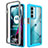 Coque Rebord Contour Silicone et Vitre Transparente Housse Etui 360 Degres pour Motorola Moto Edge S30 5G Cyan