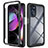 Coque Rebord Contour Silicone et Vitre Transparente Housse Etui 360 Degres pour Motorola Moto G 5G (2022) Noir