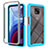 Coque Rebord Contour Silicone et Vitre Transparente Housse Etui 360 Degres pour Motorola Moto G Power (2021) Cyan