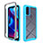 Coque Rebord Contour Silicone et Vitre Transparente Housse Etui 360 Degres pour Motorola Moto G Pure Cyan