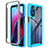 Coque Rebord Contour Silicone et Vitre Transparente Housse Etui 360 Degres pour Motorola Moto G Stylus (2022) 4G Cyan