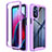 Coque Rebord Contour Silicone et Vitre Transparente Housse Etui 360 Degres pour Motorola Moto G Stylus (2022) 4G Violet