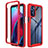 Coque Rebord Contour Silicone et Vitre Transparente Housse Etui 360 Degres pour Motorola Moto G Stylus (2022) 5G Rouge