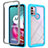 Coque Rebord Contour Silicone et Vitre Transparente Housse Etui 360 Degres pour Motorola Moto G10 Power Cyan