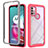 Coque Rebord Contour Silicone et Vitre Transparente Housse Etui 360 Degres pour Motorola Moto G10 Power Rose Rouge