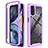 Coque Rebord Contour Silicone et Vitre Transparente Housse Etui 360 Degres pour Motorola Moto G22 Violet