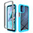 Coque Rebord Contour Silicone et Vitre Transparente Housse Etui 360 Degres pour Motorola Moto G31 Cyan