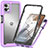 Coque Rebord Contour Silicone et Vitre Transparente Housse Etui 360 Degres pour Motorola Moto G32 Violet