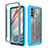 Coque Rebord Contour Silicone et Vitre Transparente Housse Etui 360 Degres pour Motorola Moto G40 Fusion Cyan