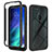 Coque Rebord Contour Silicone et Vitre Transparente Housse Etui 360 Degres pour Motorola Moto One Fusion Noir