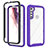 Coque Rebord Contour Silicone et Vitre Transparente Housse Etui 360 Degres pour Motorola Moto One Fusion Plus Petit