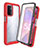 Coque Rebord Contour Silicone et Vitre Transparente Housse Etui 360 Degres pour Oppo A54 4G Rouge