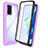 Coque Rebord Contour Silicone et Vitre Transparente Housse Etui 360 Degres pour Oppo A74 4G Violet Clair