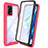 Coque Rebord Contour Silicone et Vitre Transparente Housse Etui 360 Degres pour Oppo A95 4G Rose Rouge