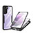 Coque Rebord Contour Silicone et Vitre Transparente Housse Etui 360 Degres pour Samsung Galaxy S21 5G Noir