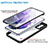 Coque Rebord Contour Silicone et Vitre Transparente Housse Etui 360 Degres pour Samsung Galaxy S21 5G Petit