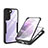 Coque Rebord Contour Silicone et Vitre Transparente Housse Etui 360 Degres pour Samsung Galaxy S21 FE 5G Noir