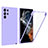 Coque Rebord Contour Silicone et Vitre Transparente Housse Etui 360 Degres pour Samsung Galaxy S22 Ultra 5G Violet