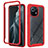 Coque Rebord Contour Silicone et Vitre Transparente Housse Etui 360 Degres pour Xiaomi Mi 11 5G Rouge