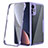 Coque Rebord Contour Silicone et Vitre Transparente Housse Etui 360 Degres pour Xiaomi Mi 12 Pro 5G Violet