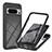 Coque Rebord Contour Silicone et Vitre Transparente Housse Etui 360 Degres YB1 pour Google Pixel 8 Pro 5G Noir