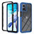 Coque Rebord Contour Silicone et Vitre Transparente Housse Etui 360 Degres YB1 pour Motorola Moto G 5G (2023) Bleu