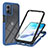 Coque Rebord Contour Silicone et Vitre Transparente Housse Etui 360 Degres YB1 pour Motorola Moto G53 5G Bleu