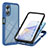 Coque Rebord Contour Silicone et Vitre Transparente Housse Etui 360 Degres YB1 pour Oppo A17 Bleu