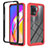 Coque Rebord Contour Silicone et Vitre Transparente Housse Etui 360 Degres YB1 pour Oppo Reno5 Lite Rouge