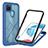 Coque Rebord Contour Silicone et Vitre Transparente Housse Etui 360 Degres YB1 pour Realme C25Y Bleu