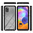 Coque Rebord Contour Silicone et Vitre Transparente Housse Etui 360 Degres YB1 pour Samsung Galaxy A31 Petit