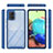 Coque Rebord Contour Silicone et Vitre Transparente Housse Etui 360 Degres YB1 pour Samsung Galaxy A71 4G A715 Petit