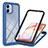 Coque Rebord Contour Silicone et Vitre Transparente Housse Etui 360 Degres YB1 pour Samsung Galaxy M04 Bleu