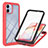 Coque Rebord Contour Silicone et Vitre Transparente Housse Etui 360 Degres YB1 pour Samsung Galaxy M04 Rouge